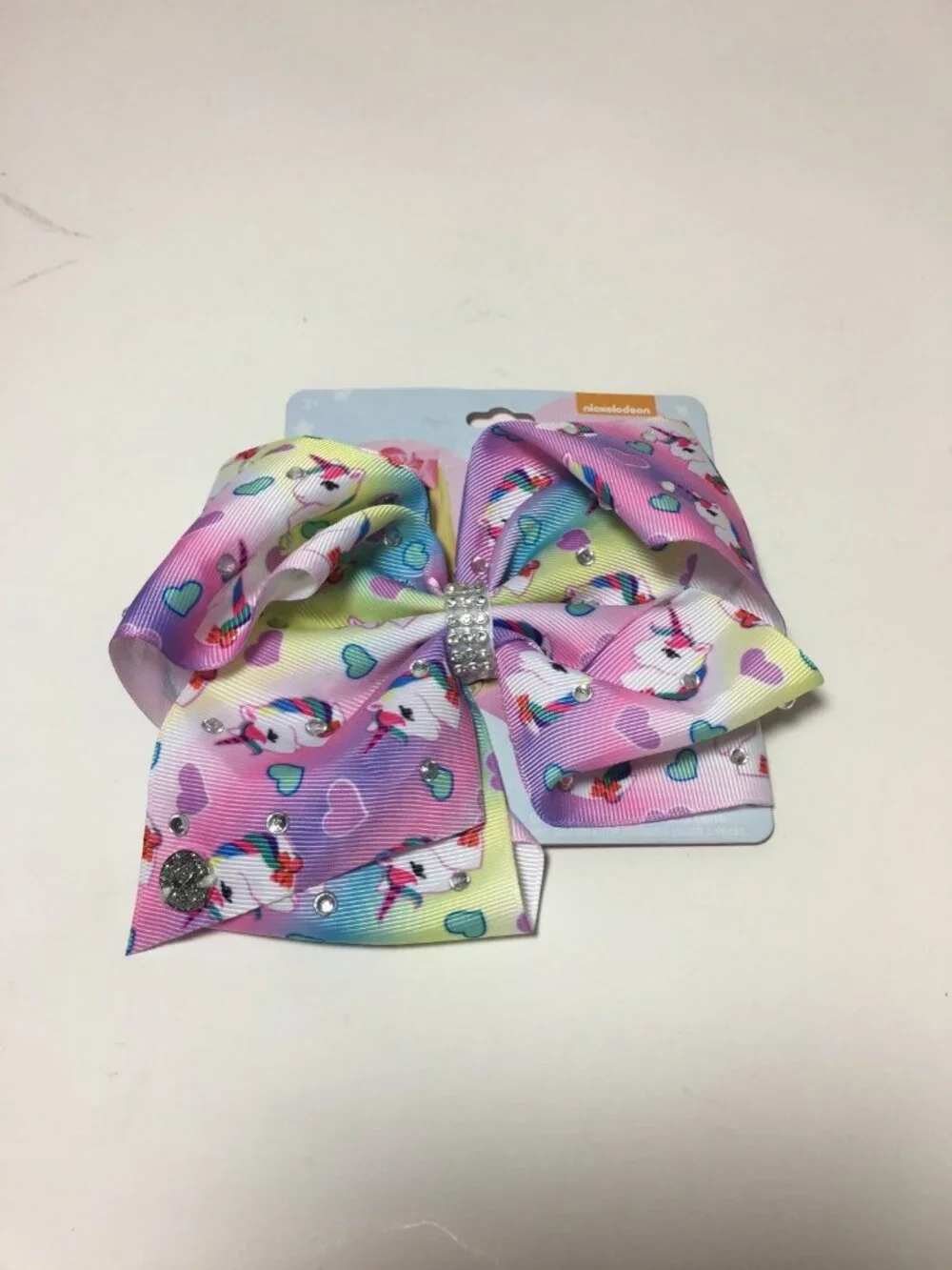 Girls Large hair bow unicorn pink purple Jojo Siwa
